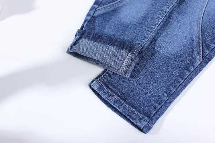 2025 Spring Fashion Boys Jeans Baby casual Color buckle Pants Kids Elastic Jean Boy Trousers Autumn Children Denim 1-6Y Z250220