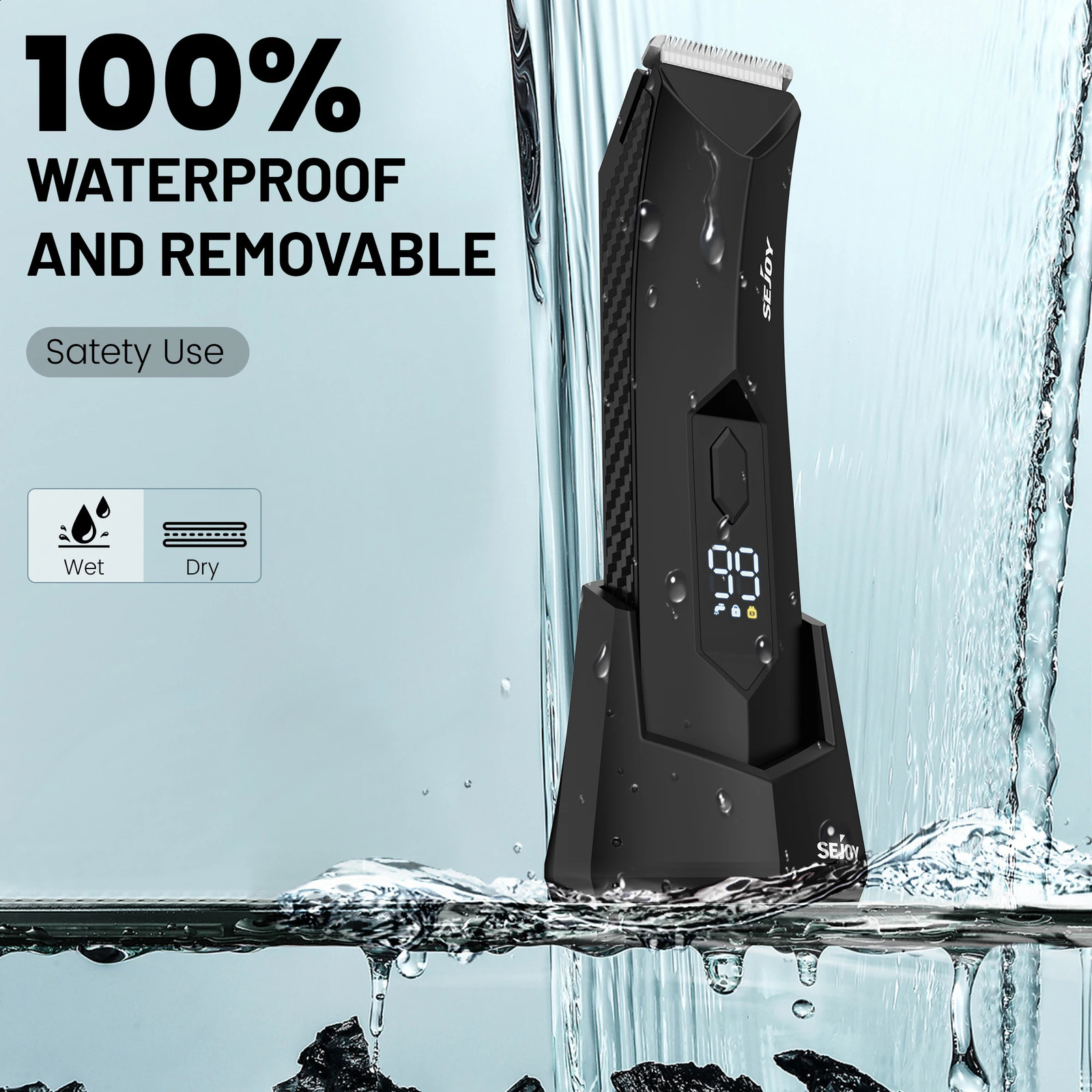 SEJOY Hair Trimmer Men Beard Body Grooming Kits Electric Clipper Nose Ear Trimer Rechargeable 250217