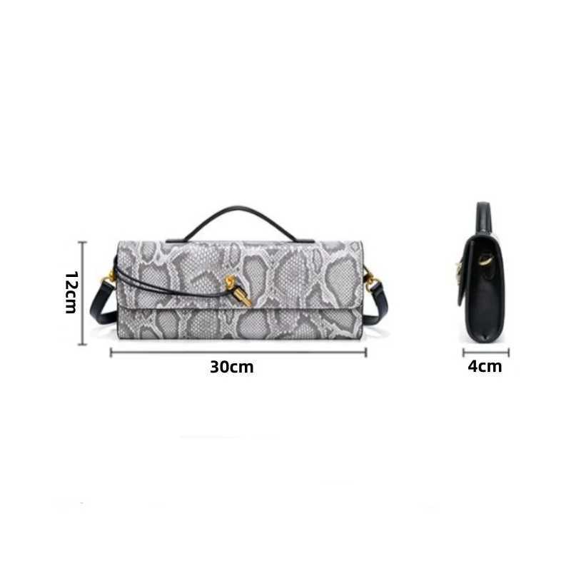 New Womens Fashion Leopard Pattern Handheld Banquet Bag Womens Square Cross Bag Neutral Horizontal Pin Small Organ Bag Z250220