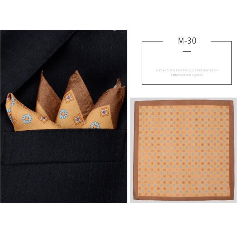 Men Silk Pocket Square British style Suit Chest Flower Wedding Fashion Business Formal 250221