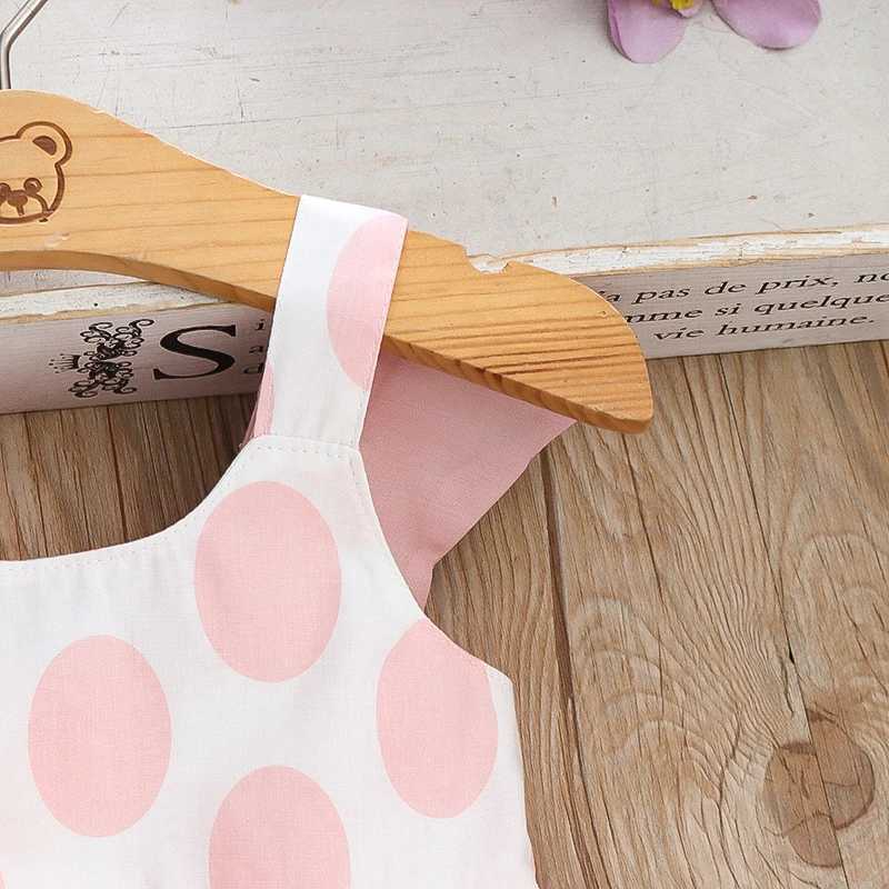 Summer Beach Baby Girl Dress Cute Cotton Sleeveless Dress Full Body Polka Dot Print Suspender Princess Dress X250220