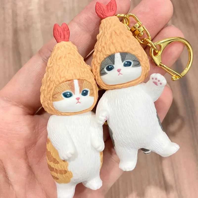 Mofusand Cats Cosplay Tempura Fried Shrimp Chips Food Series Kitten Blind Box Cute Figurine Ornament Toy Gift for Kids W250220