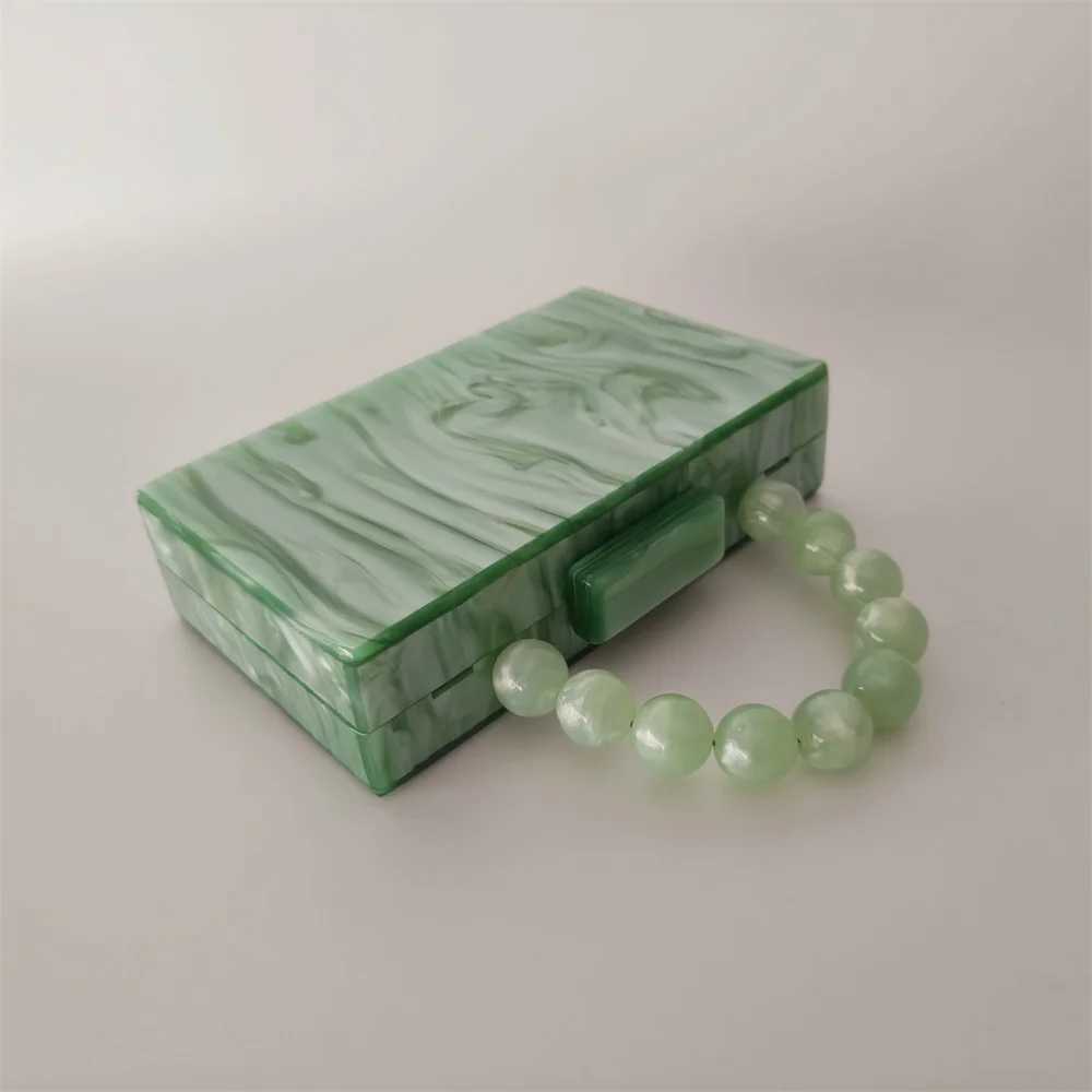 Women Luxury Light Lemon Green Acrylic Box Clutch Bag Shell Lady Small Evening Bag Minaudiere Female Handbag Wedding Party Purse Z250220