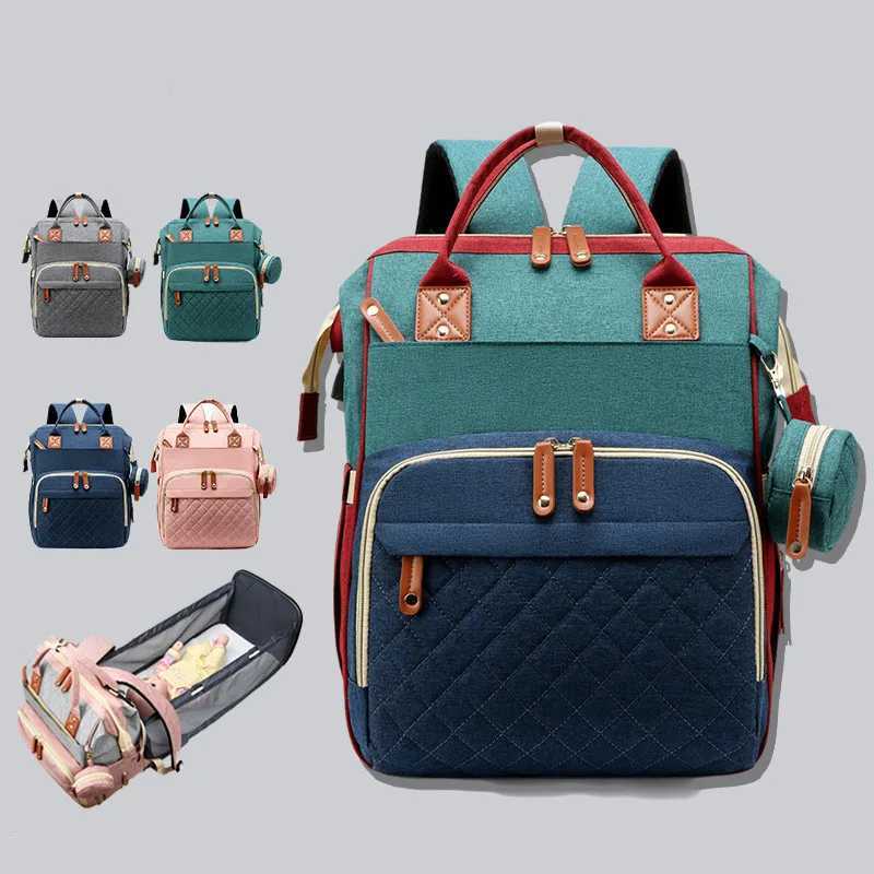 Folding mother bag lightweight folding baby crib large capacity baby backpack mothers outdoor bag portable baby stroller bag X250220