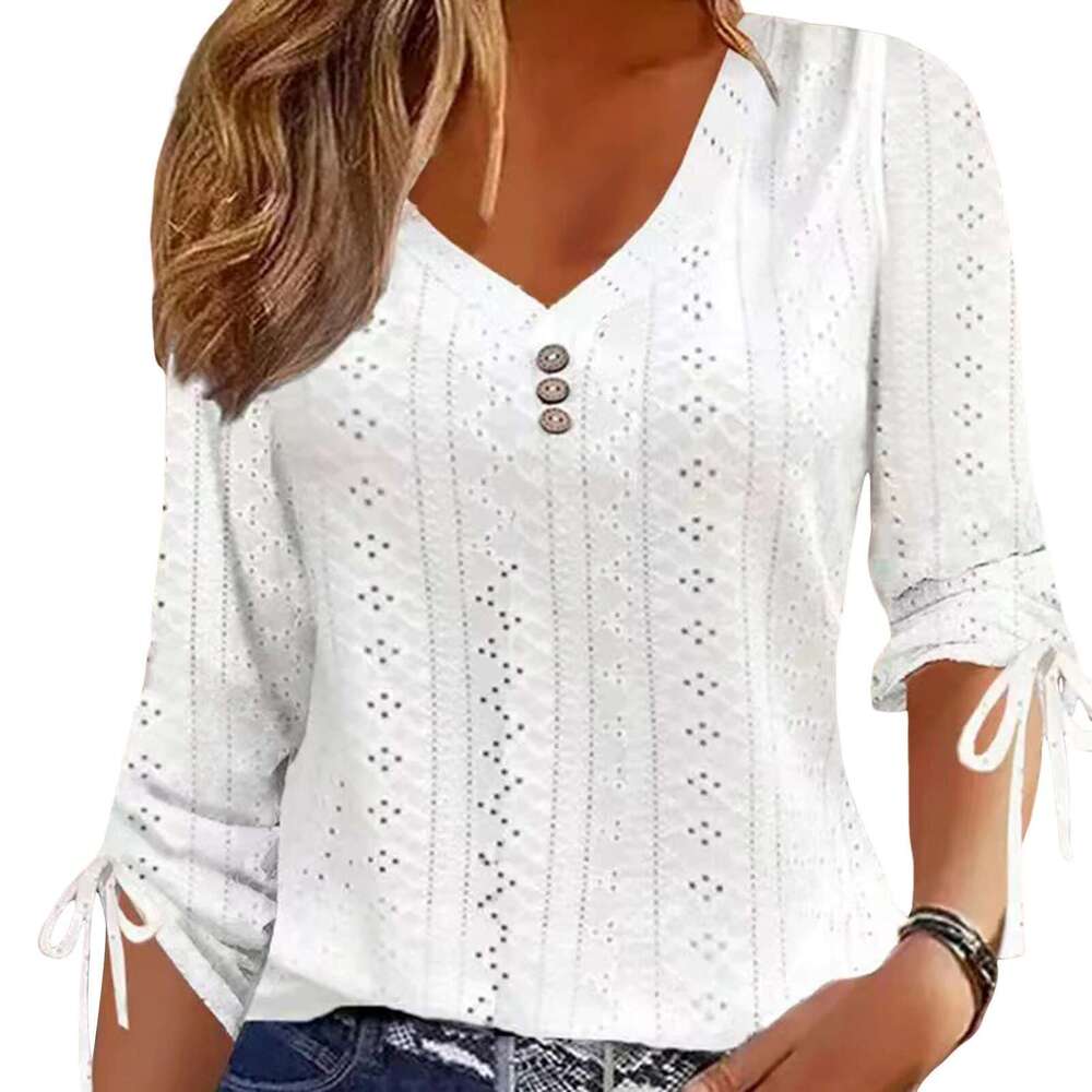 Women's Hollow Shirts Skin-Friendly Fashion Stylish Business Blouse For Casual Beach Party Night Out New