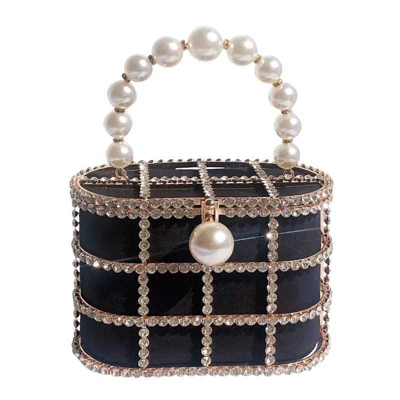 Clutch Purse Luxury for Women Pearl Crossbody Bag Metallic Diamond Handbag Evening Bag Large Capacity Womens Purse Wedding Bag Z250220