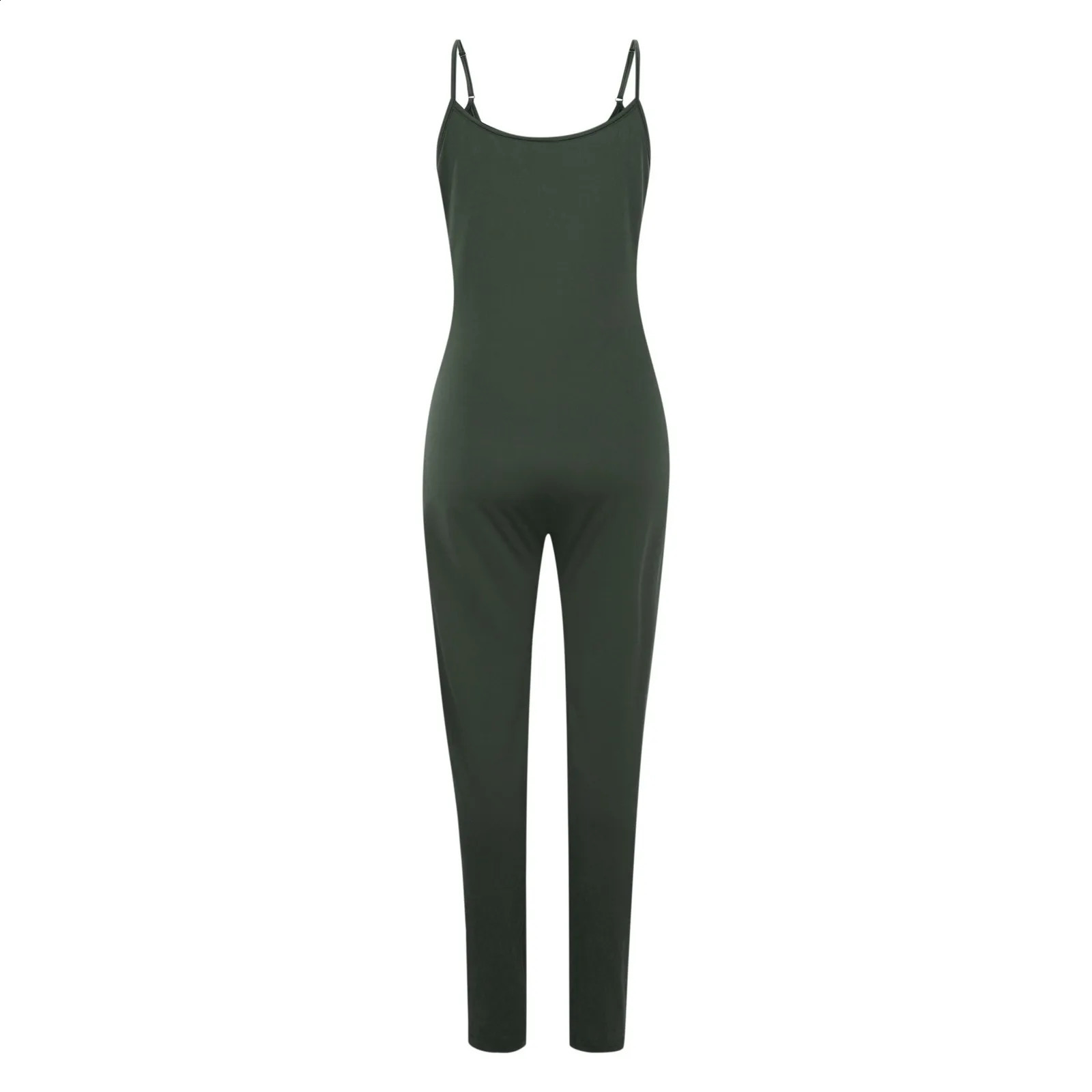Spaghetti Strap Sleeveless Backless Rompers Sport Yoga Fitness Womens Jumpsuit Solid Color Casual One Piece Outfits Playsuit 250220
