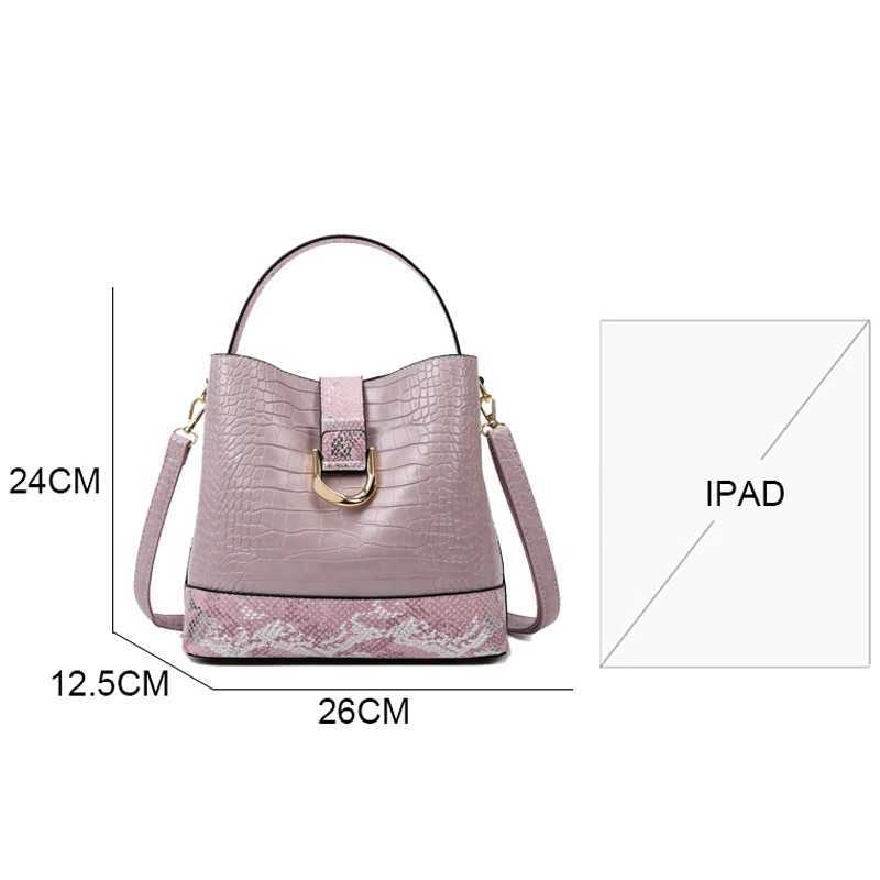 2024 New Soft Leather Bag Luxury Designer Handbag Brand High Quality Crocodile Pattern Womens Cross Shoulder Bag Sac A Main Z250220