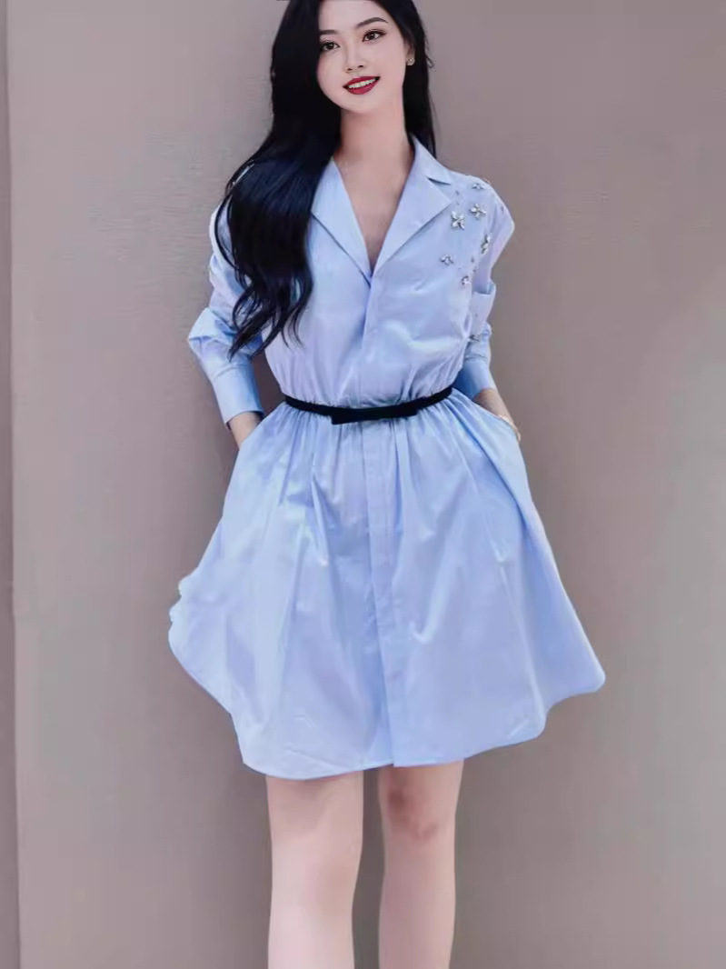 Blouses Spring Fashion Streetwear Epaulet Shoulder Diamonds Beading Blouse Women Blusas Lady Shirt Top 210225