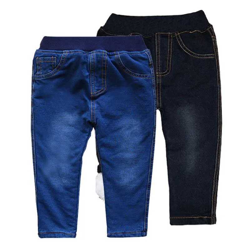 2023 High Qu Thick Warm Winter Jean Thicken Winter Warm Cashmere Jeans Boys Kids Trousers Children Pants 1-6Y Z250220