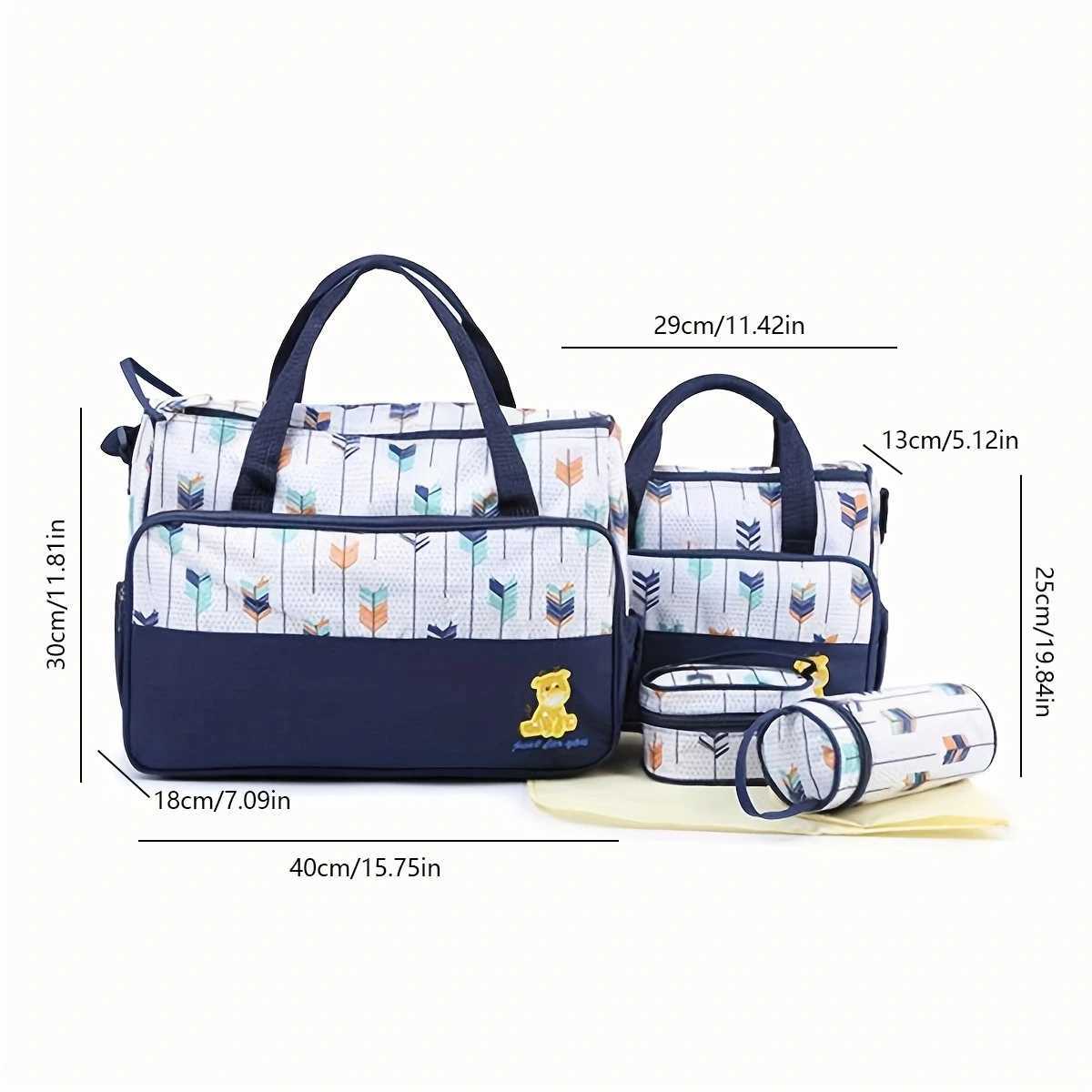 Mommy Bag Five Piece Set Multi functional Large Capacity Single Shoulder Oblique Straddle Bag Mommy Bag Urinary Cloth Bag X250220