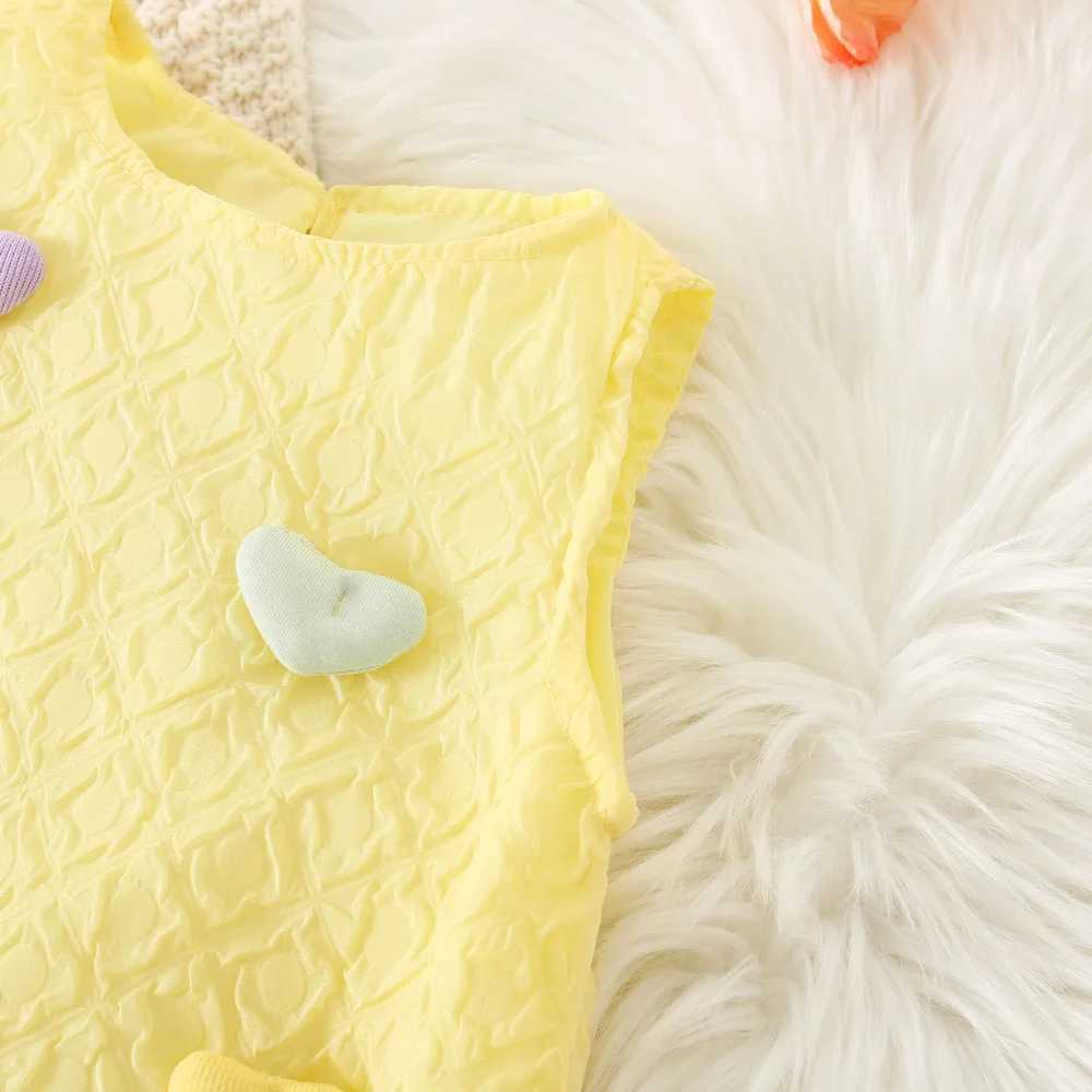 Baby Girl Korean Style Western-Style Dress Childrens Summer New Fashionable Love Princess Dress Girls Sleeveless Dress X250220