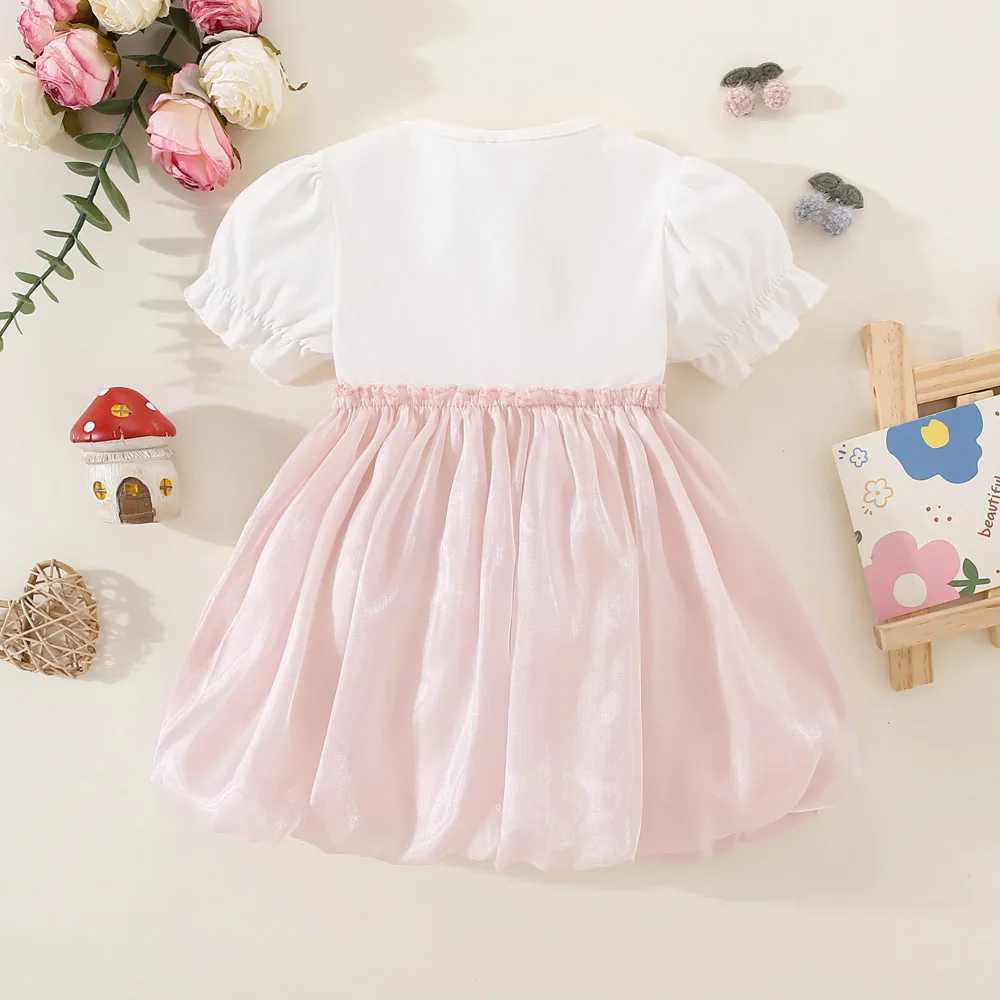 Childrens Clothing Baby Girls Red Dress Summer Newborn Girls Cute Bear Red Princess Dress Childrens Girls Birthday Dress X250220