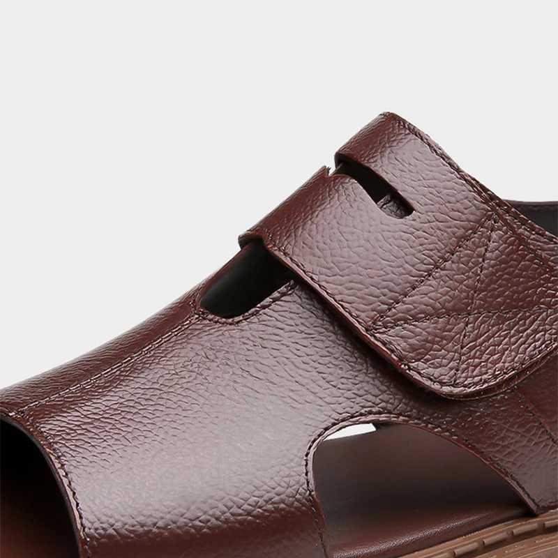 New Arrival Men Leather Sandals Casual Shoes For Men High Quality Men Sandals Summer Outdoor Walking Men Sneakers Breathable Mens Sandals T250220