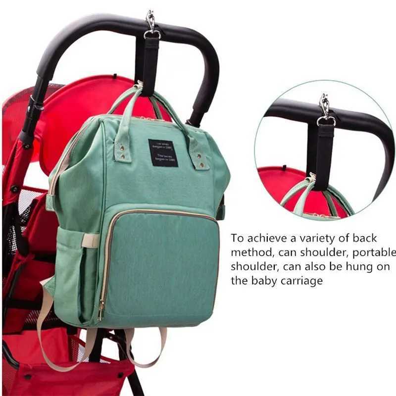 Lequeen Fashion Mummy Maternity Nappy Bag Large Capacity Nappy Bag Travel Backpack Nursing Bag for Baby Care Womens Fashion Bag X250220