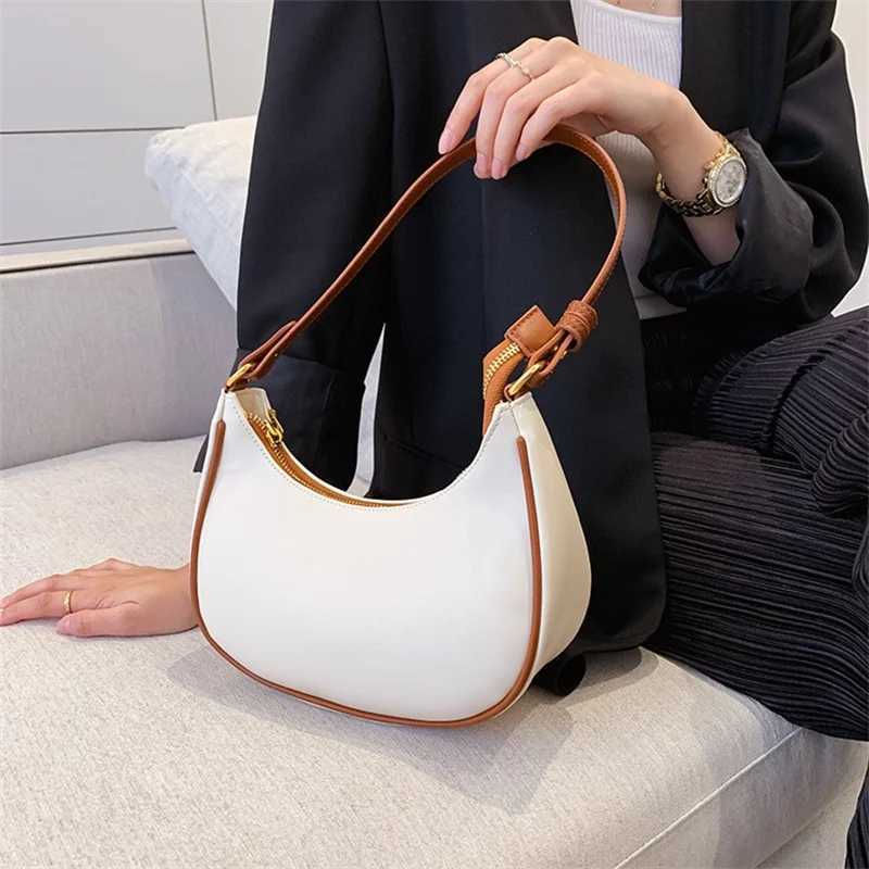 New Arrival CluTCh handbag solid color leather armpit shoulder bag casual womens bag shopping handbag luxury homeless bag T250318