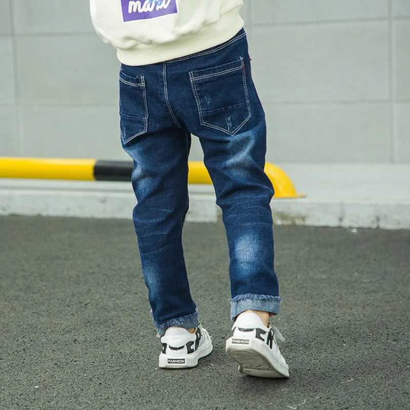 IENENS autumn boys dry jeans childrens jeans spring ultra-thin jeans young boys jeans Trouser elastic waist pants 5-13Y Z250220