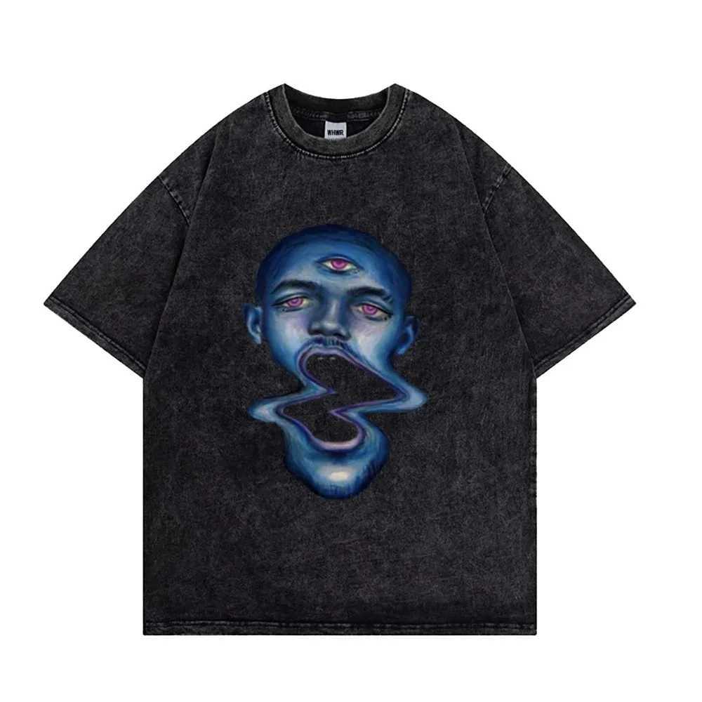 Men's T-Shirts Chris Brown Vintage T-shirt 100% Cotton T-shirts Unisex Y2k T Shirt Under The Influence Tour 2024 Breezy Tshirt Rapper Tees 2024 z