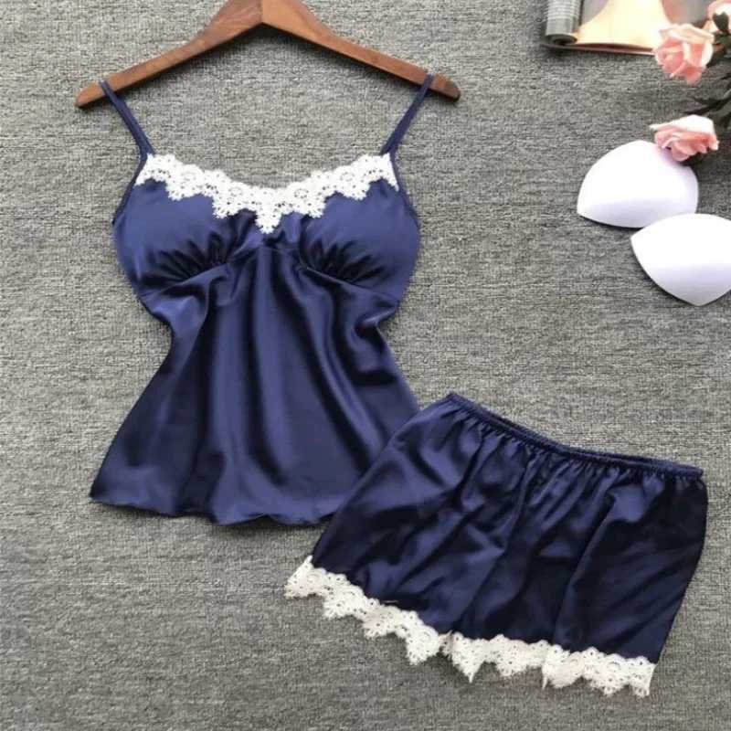 Women Clothing Sets Summer Plus Size Sexy Silk Pajamas Ladies Suspenders Nightdress Ice Silk Women Pajamas Fe Home ServiceXJ250220