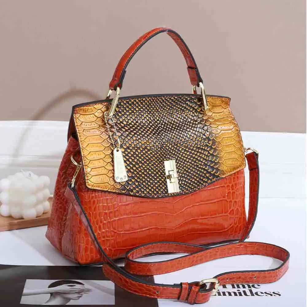 Fashion Snake Skin Woman Shoulder Bags Luxury Patent Leather High Quality Lady Handbag Wedding Party Casual Tote Bag 2023 New Z250220
