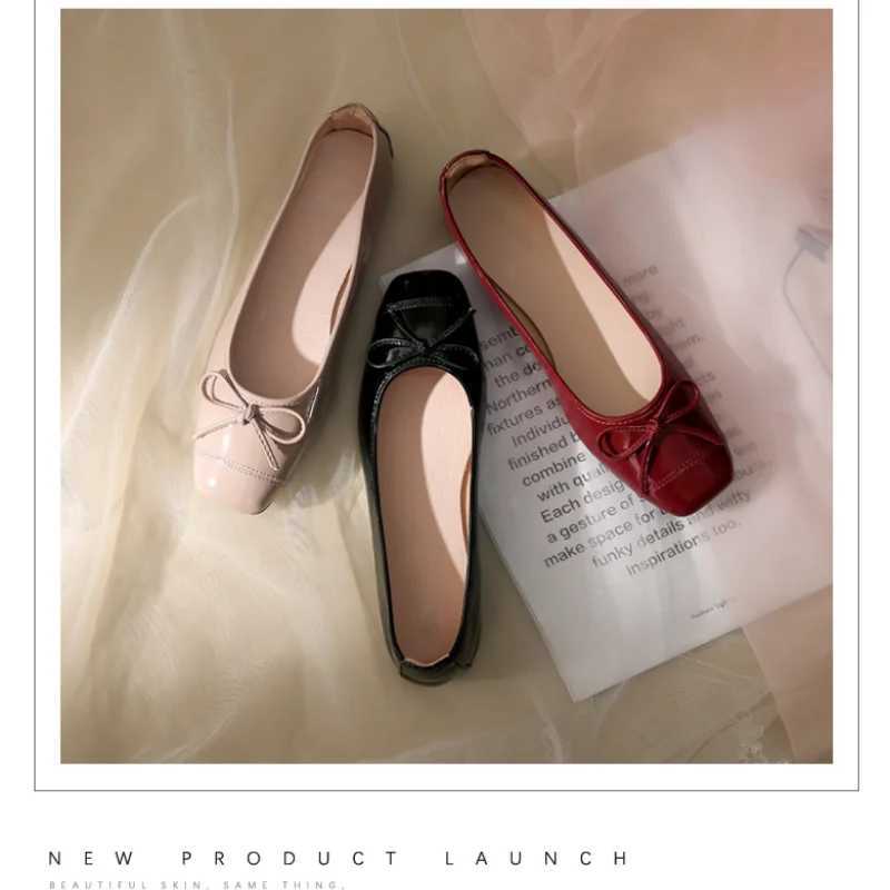 Flat Shoes Women Ballerinas Round Toe Bowtie Slip on Ballet Flats Lazy Loafers Moccasins Ladies Casual Flats Shoes 2024 Y250220