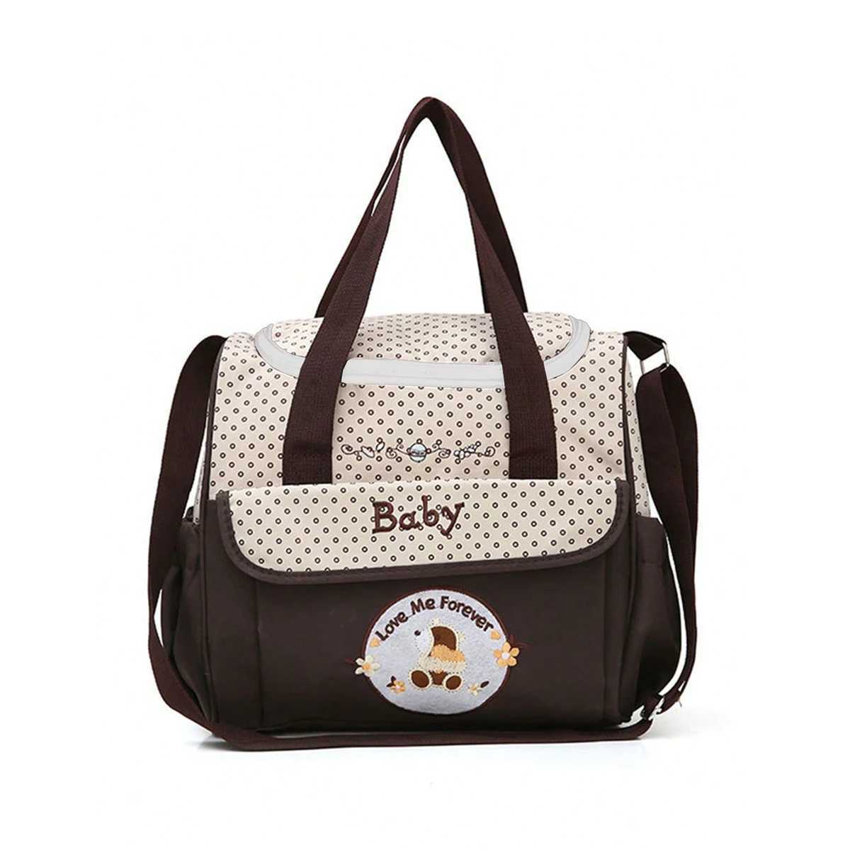 Fashionable printed cartoon multifunctional one shoulder mommy bag Portable lightweight diagonal diaper bag X2502201