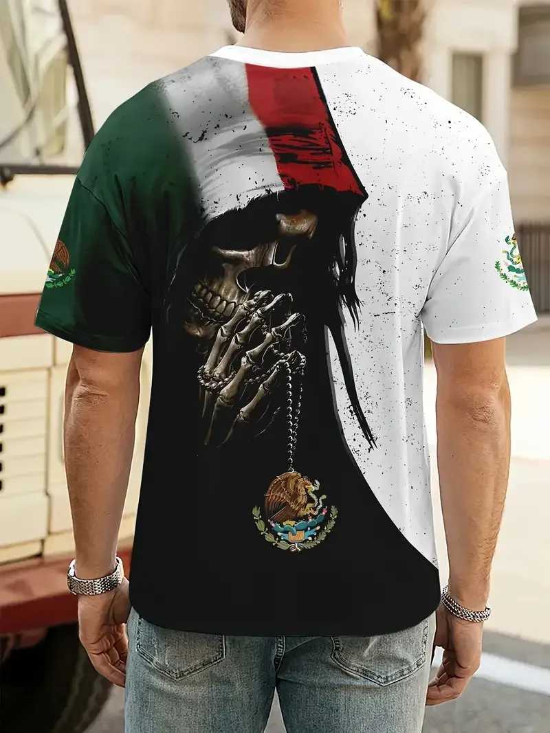 Mexico Vintage Ethnic Pattern Print Mens T Shirt Crew Neck Casual Comfy Tees Tshirts Outdoor Mens Design Oversized Clothing W250220