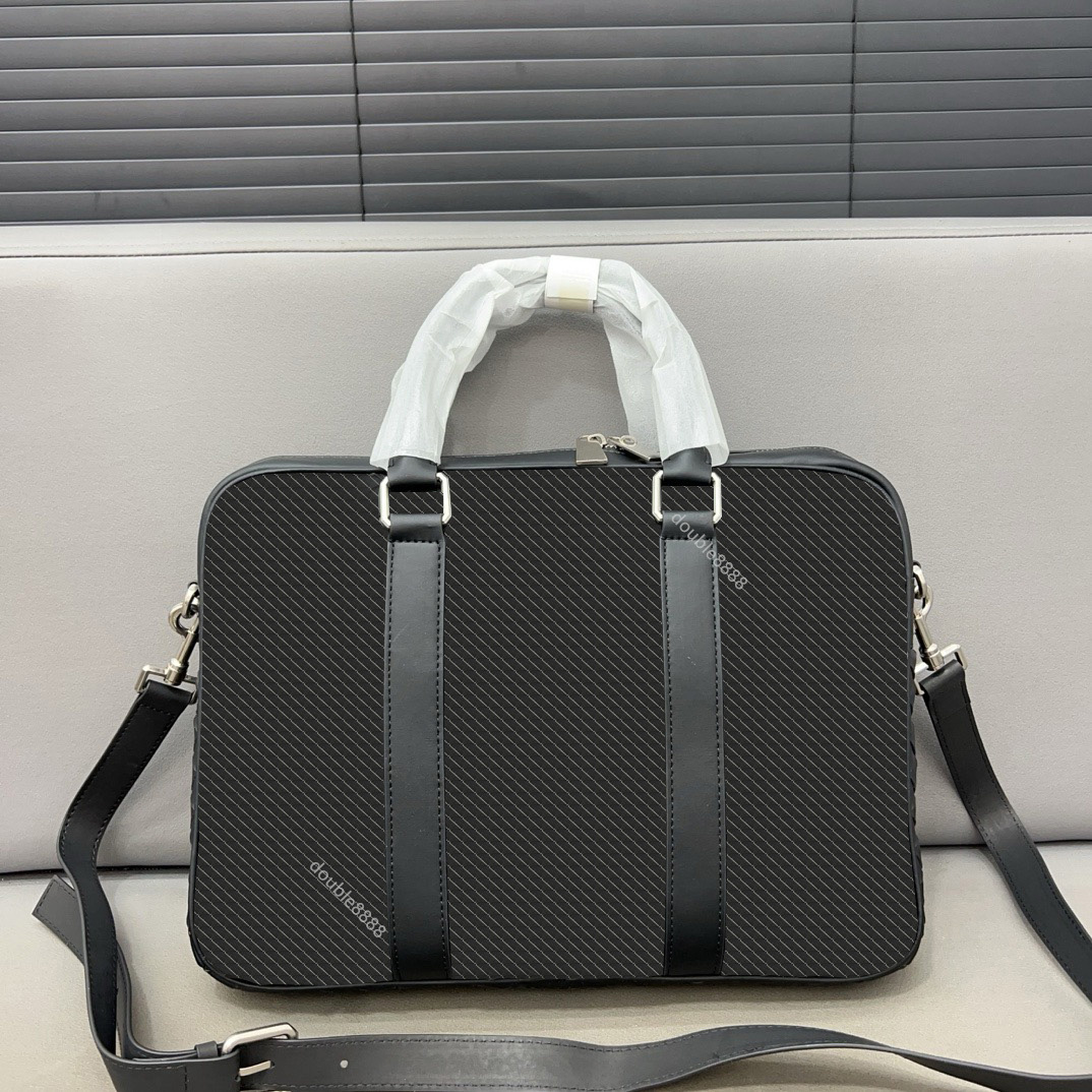 Luxury designer man's business bag, black leather briefcase, woven messenger bag, shoulder bag, crossbody bag, classic tote bag, laptop tablet bag, work bag document case