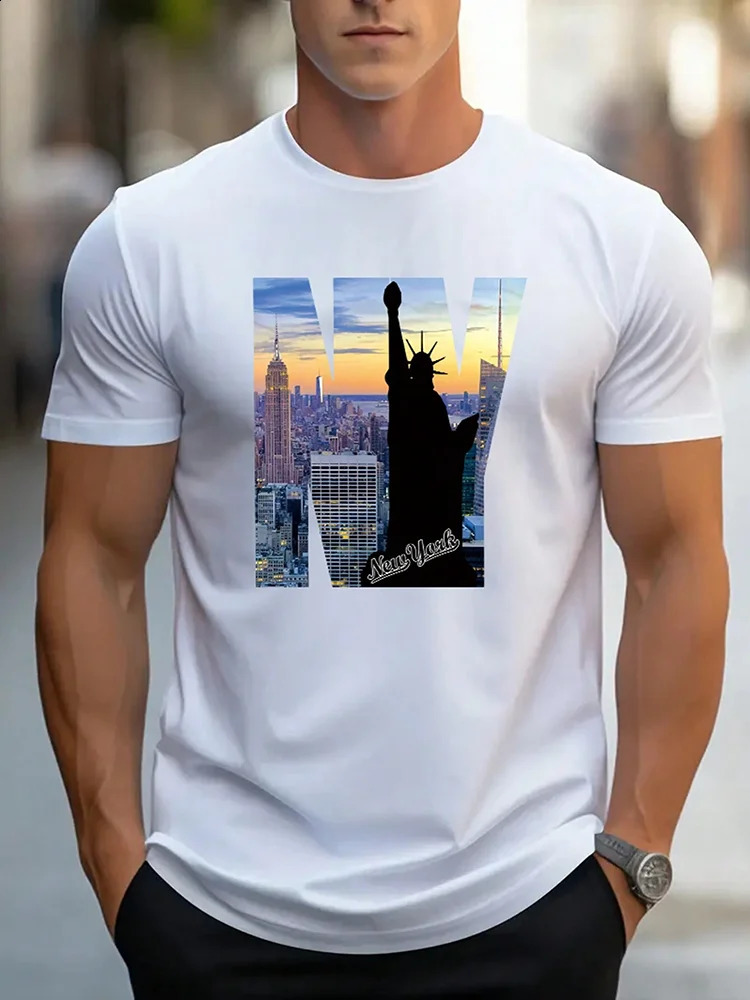 Summer Everyday Urban Fashion Mens Tshirt Street Casual Shortsleeved Travel Party Oversized 3D Teddy Bear Print 250213