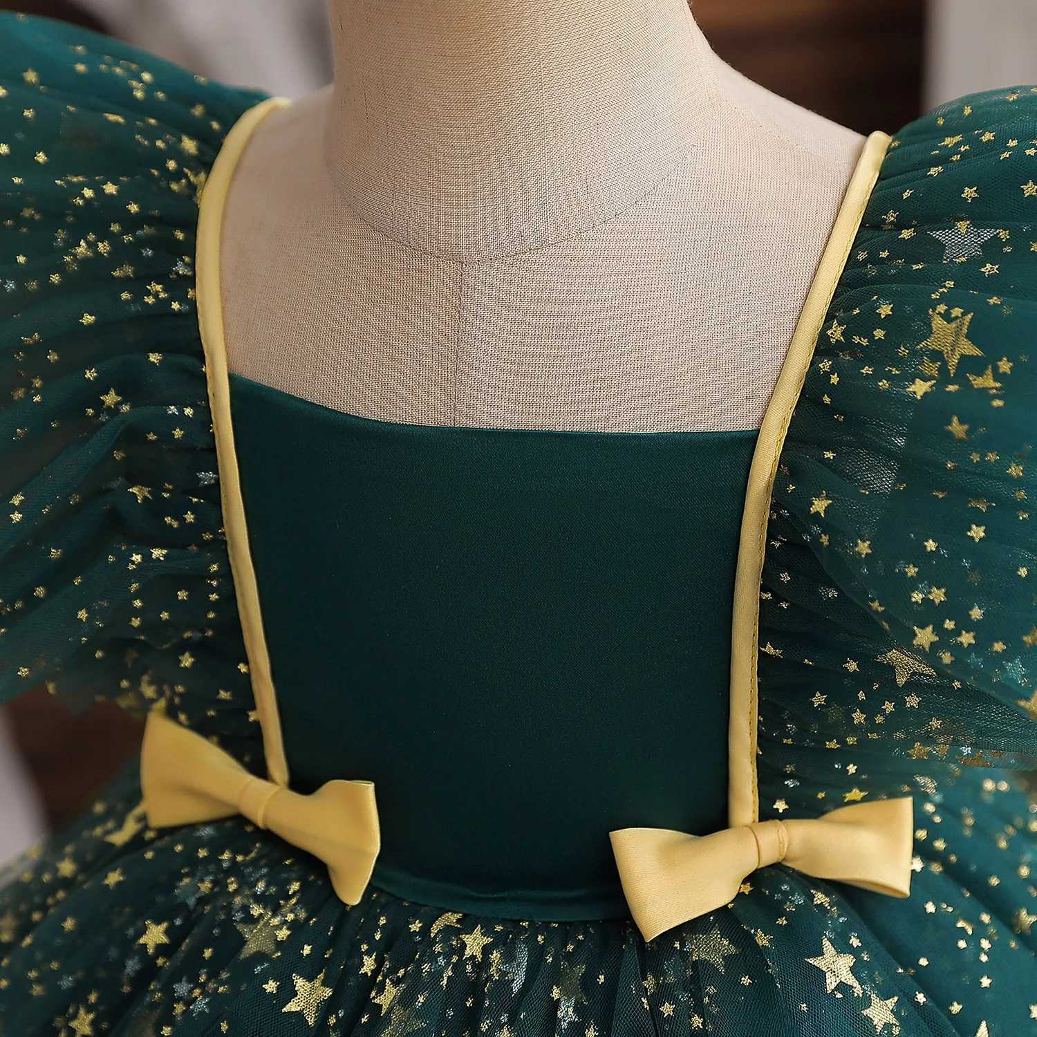 Baby Girl Green Sequin Party Dress Newborn 1 Year Birthday Princess Outfit Kids Formal Pageant Ball Gown Infant Carnival Dress X250220