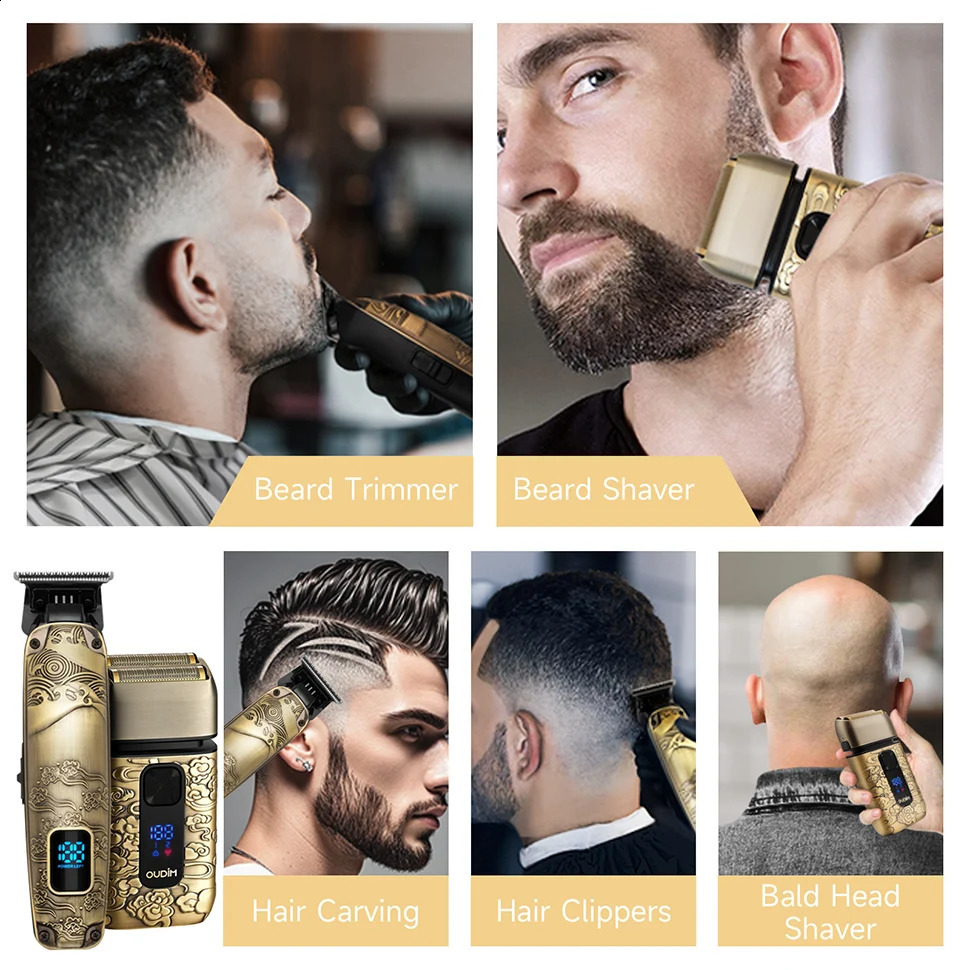 Foil Shavers for Men with Head Shaving Hair Beard Trimmer Face Mustache Grooming Kit Bald and Haircutting 250219