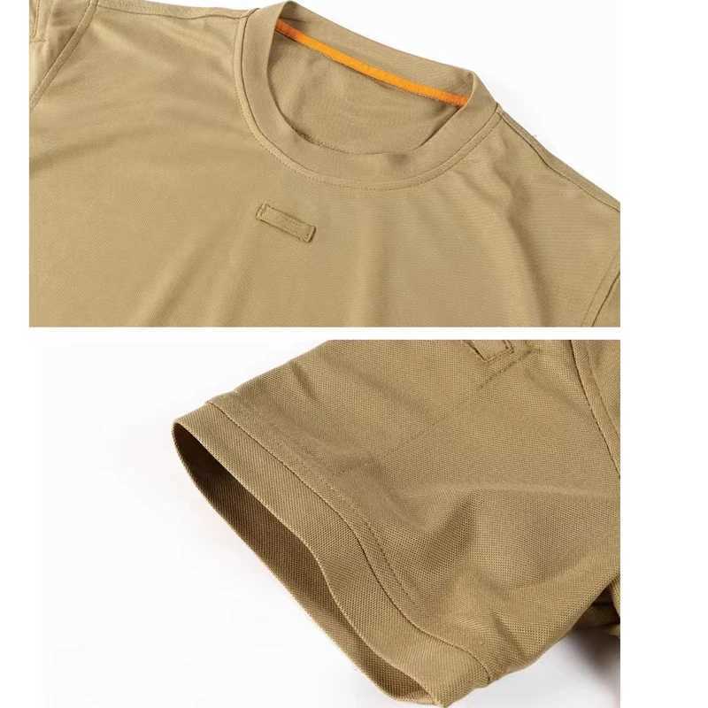 Mens Summer Quick Dry Tees Tactical Combat T-shirt Male Camping Hiking Trekking Breathable Pullover Climbing Casual Cargo Shirts W250220