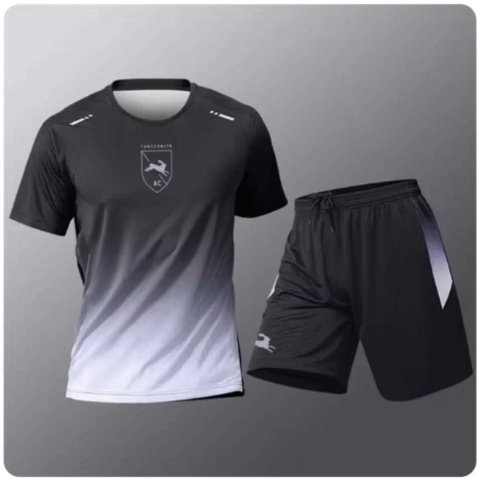 Mens Gradient Set Breathable and Comfortable Tennis Sports Leisure Outdoor Sports Clothing Womens Badminton T-shirt Loose Running Clothing W250221