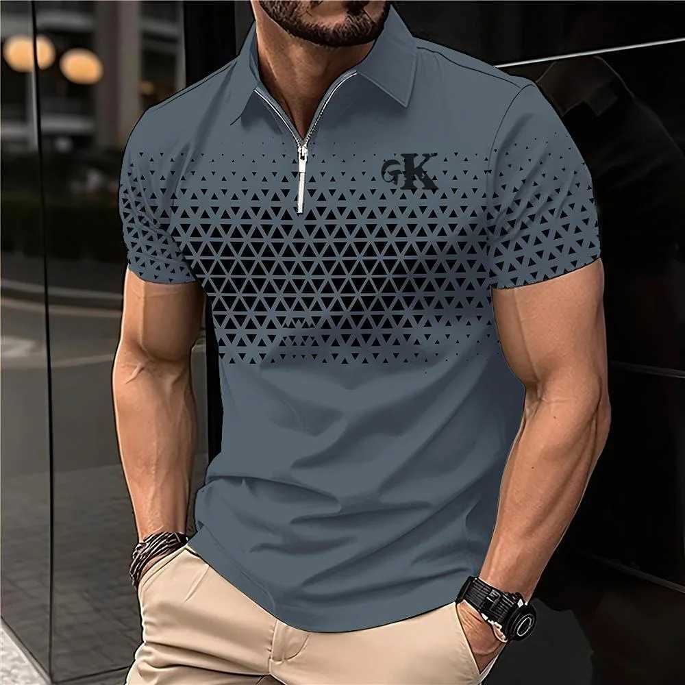 Business Mens Golf Polo Short Sleeve Classic Polo Shirt Outdoor Leisure Daily Street Clothing Summer 3D Printed Collar Super Large S-3XL W250220