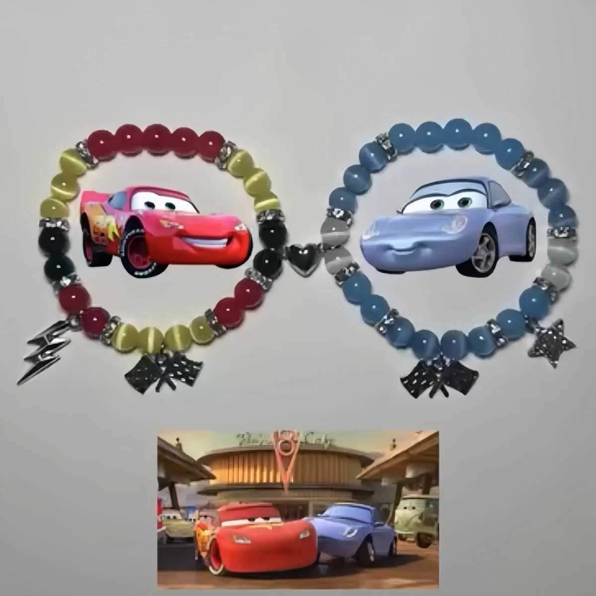 2PCS/set Fast And Furious Matching Bracelets For Couples Bracelets Cool Race Car Victory Banner BFF Beaded Bracelet Jewelry Gift W250221