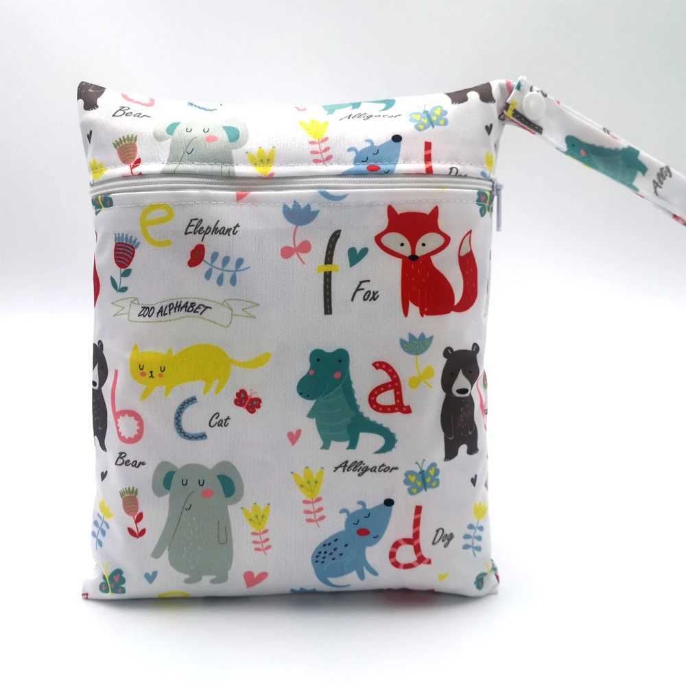 23 pattern NEW Size 20*25CM Wetbags Washable Reusable Cloth diaper Nappies Bags Waterproof Swim Sport Travel Carry bag X250220