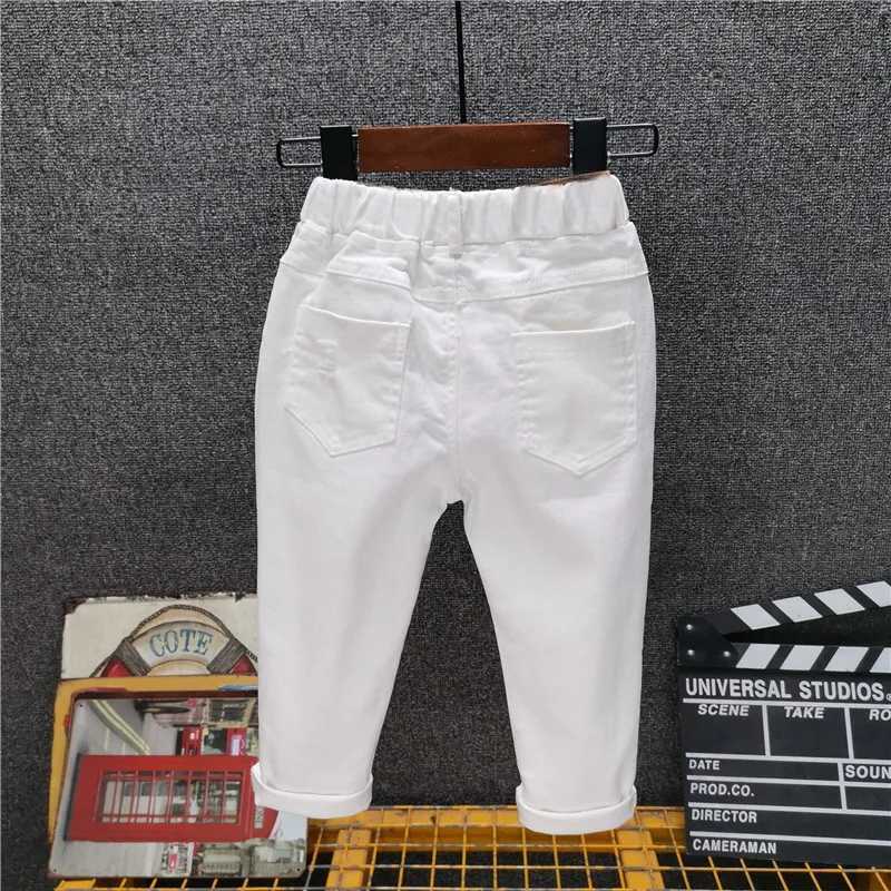 Spring Autumn Kids Clothes Boys Pants Solid Children Pants for Baby Girls Trousers Toddlers White Black Fashion Pencil Pants Z250220