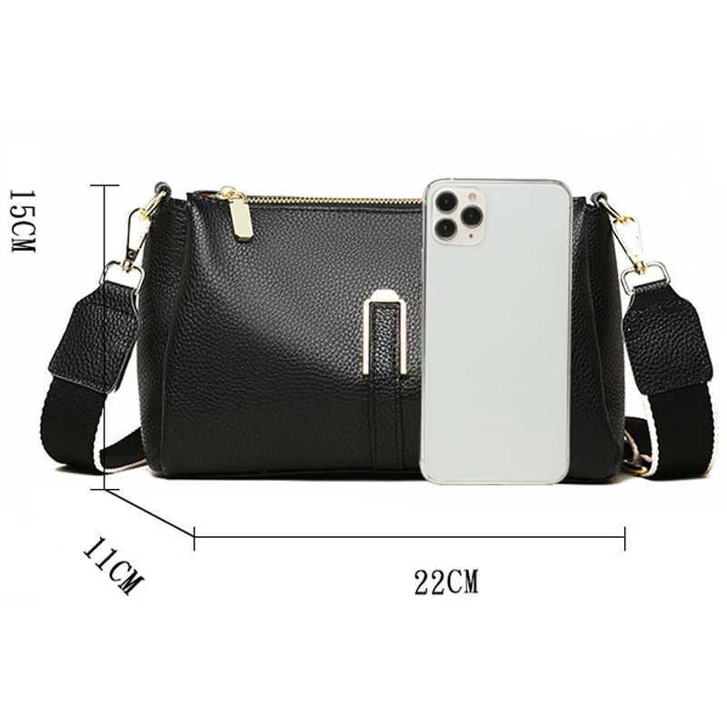 100% Genuine Leather Womens Bag Handbag 2024 Luxury Cow Leather Women Shoulder Crossbody Bag Fashion Female Messenger Phone Bag Z250220