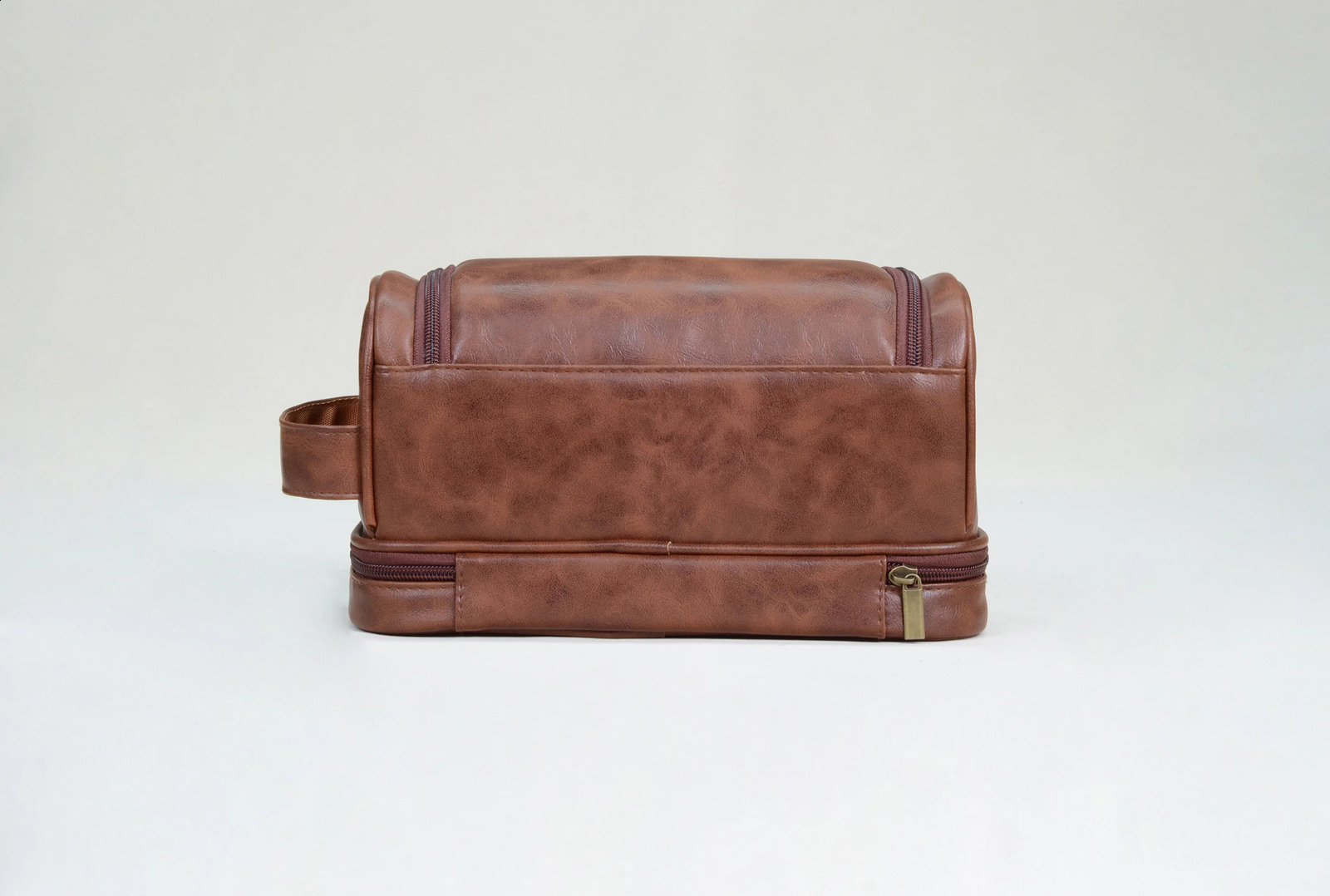 Toiletry Bag Mens Leather Travel Organizer Kit with hanging hook Large Water-resistant Toiletries Bathroom Shaving Bags 250220