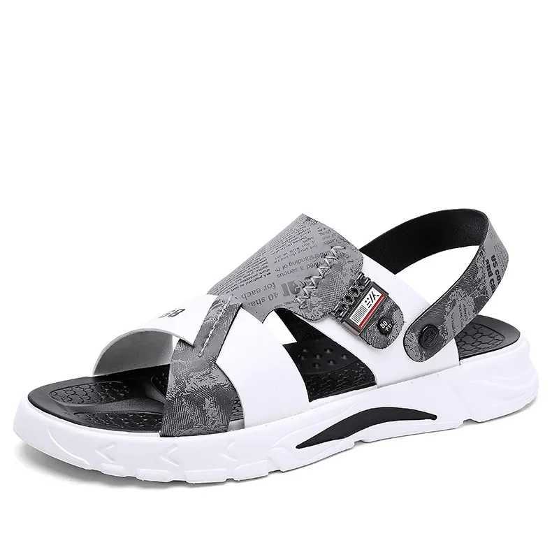 New Arrival Fashionable Casual Mens Sandals Dual Use Beach Shoes Plus Size Korean Style Outerwear Sandals For Men T250220