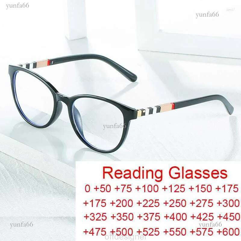 Sunglasses Anti Blue Light Reading Glasses Women Men Fashion Black Stripe Designer Prescription Optical Computer Hyperopia Eyewear