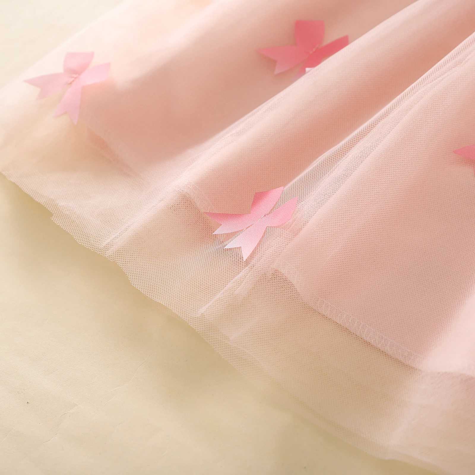 MISOWMNJOY Summer Chiffon Baby Girls Dresses Princess Ruffle Sleeveless Butterfly Bow Tulle Dress Toddler Party Dress with Wings X250220