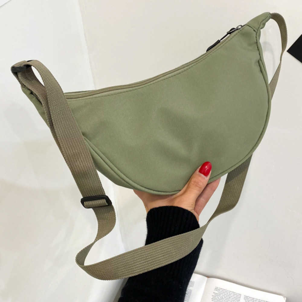 Dumpling Bag Crossbody Bag Female Student Style Nylon Shoulder Bag Female Instagram Style Versatile Lightweight Female Minimalist Armpit Bag Female 24