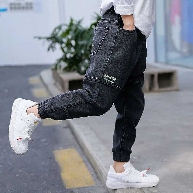 IENENS Skinny Jeans Kids Slim Pants Boys Stretch Jeans Casual Trousers 4 5 6 7 8 9 10 Years Child Clothes Pencil Pants Z250220