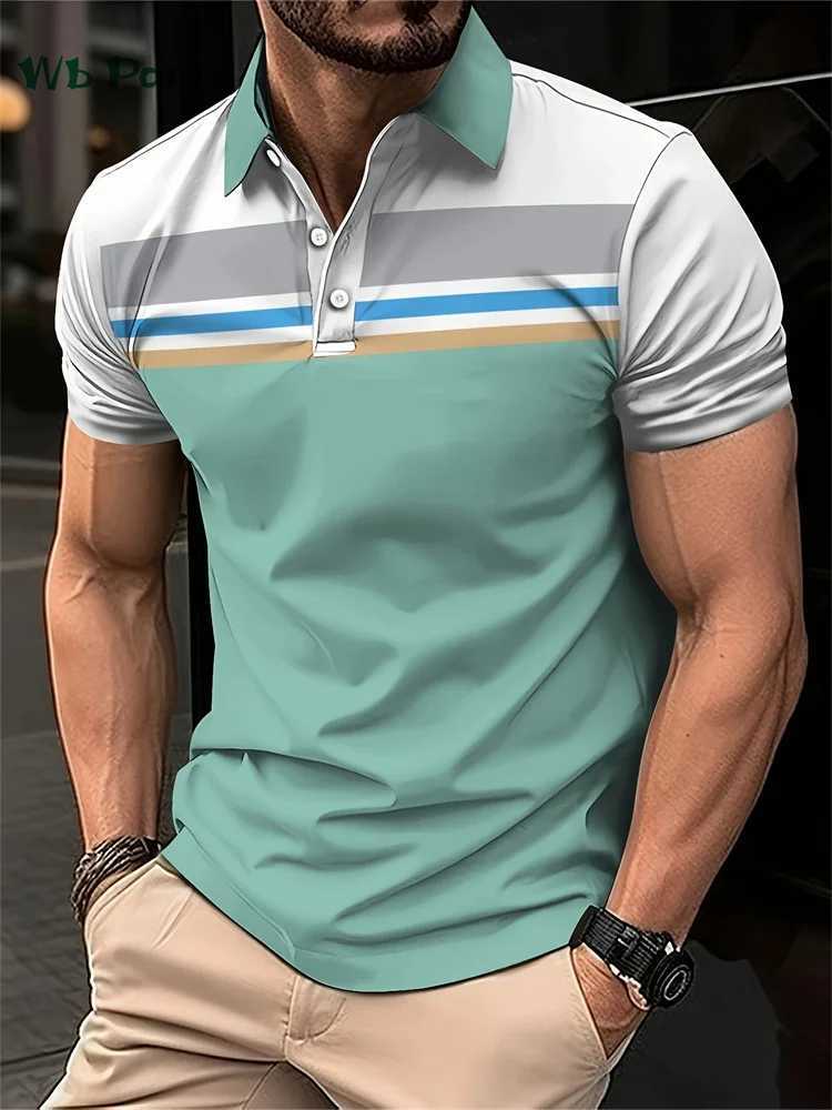 Classic Summer Mens Polo Shirt Fashion Mens Shirt Button Collar Short Sleeve T-shirt Flip Collar Polo Shirt Mens Simple T-shirt W250220