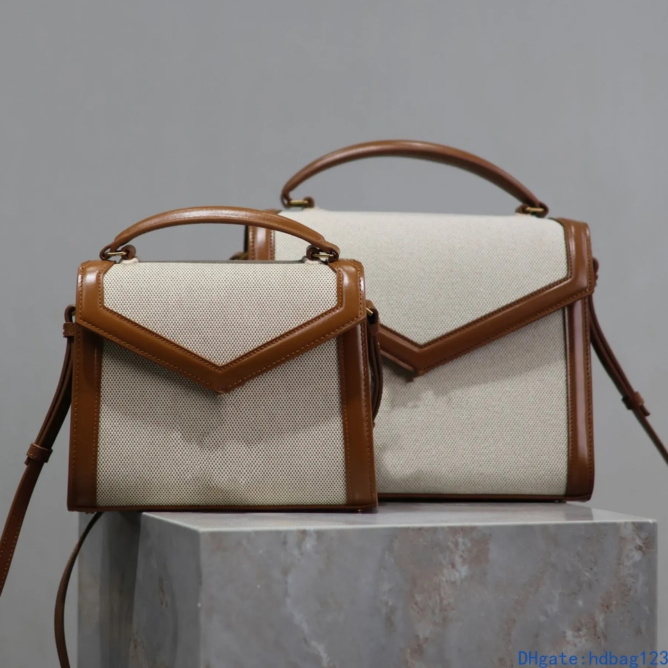 High Quality CASSANDRA MINI IN BOX Shoulder Designer bag Genuine Canvas Crossbody Leather Lining Gold Handbag Adjustable Strap Tote Bag