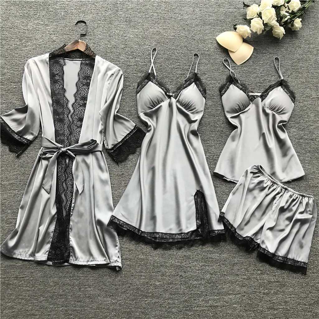 Lingerie Spwear Women Lace Robe Dress Set Pajamas Nightdress Sexy Come Lingerie for Women plus Size with SveXJ250220