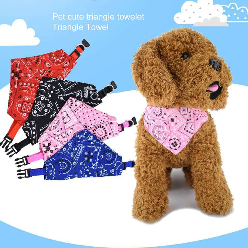 Dhpet Pet Dog Bibs Do Not Wet Hair Cat Triangular Towel--Four-piece set