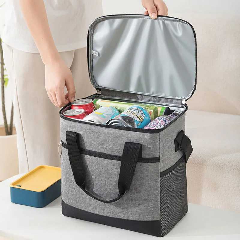 Dog Travel Bowls Bags Large Capacity Tote Bento Insulated Lunch Bag Picnic Food Lunch Box Storage Ice Cooler Thermal Bag Portable Fridge Thermal Bag H