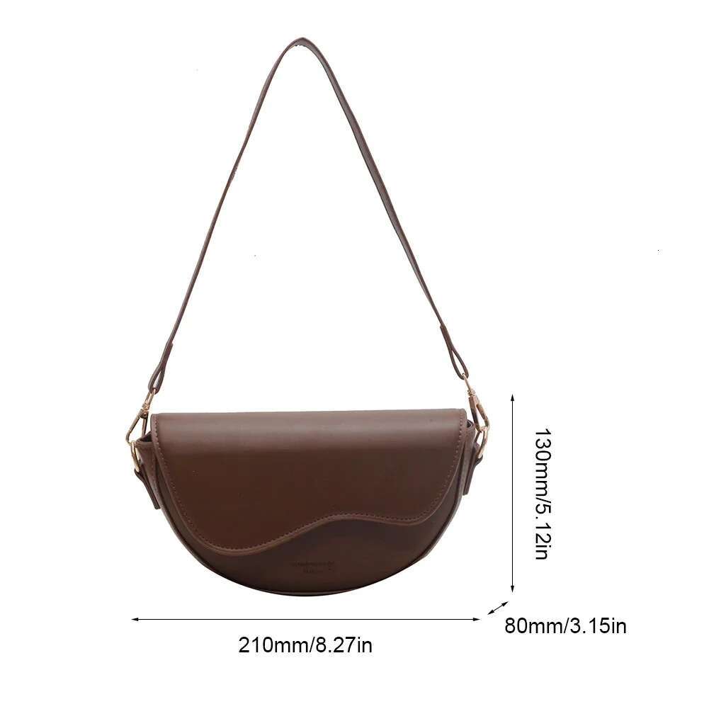 PU Leather Saddle Armpit Bags for Women 2023 Brand Shoulder Crossbody Ladies Vintage Underarm Handbags Purse Bag Bolsa